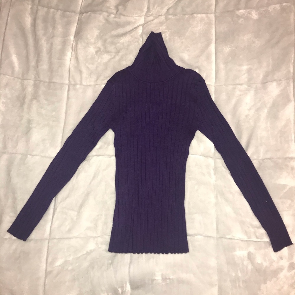 Purple turtle neck